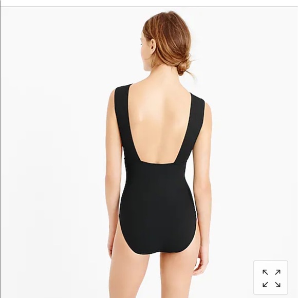 JCREW Plunge V-neck one-piece swimsuit NWT - Picture 2 of 5